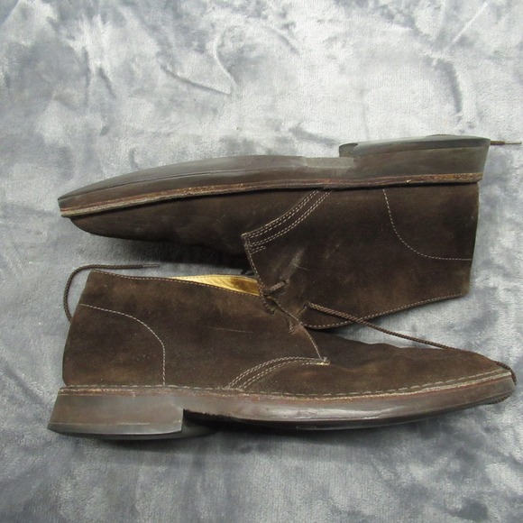 PEAL & CO Suede Chukka Boots Mens 11 D Casual Italian Leather‎ Shoes Formal Heel